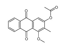 3-acetoxy-1-methoxy-2-methylanthraquinone结构式
