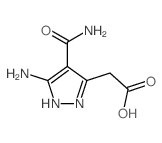 1H-Pyrazole-3-aceticacid, 5-amino-4-(aminocarbonyl)-结构式