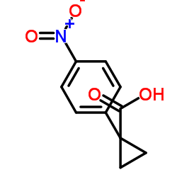 1-(4-硝基苯基)环丙烷羧酸结构式