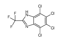 4,5,6,7-tetrachloro-2-trifluoromethylbenzimidazole结构式