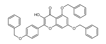 5,7-BIS-(BENZYLOXY)-2-(4-(BENZYLOXY)PHENYL)-3-HYDROXY-4H-CHROMEN-4-ONE结构式