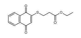 2-[2-(ethoxycarbonyl)ethyl]thio-1,4-naphthoquinone结构式