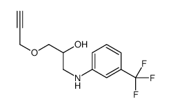 1-prop-2-ynoxy-3-[3-(trifluoromethyl)anilino]propan-2-ol结构式