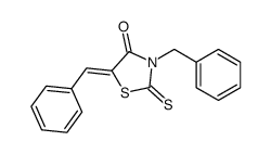 (5E)-3-benzyl-5-benzylidene-2-sulfanylidene-1,3-thiazolidin-4-one结构式