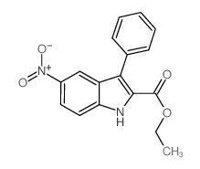 ETHYL 5-NITRO-3-PHENYLINDOLE-2-CARBOXYLATE结构式