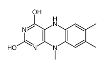 7,8,10-trimethyl-1,5-dihydrobenzo[g]pteridine-2,4-dione结构式