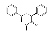 (S)-methyl 2-((S)-1-phenylethylamino)-2-phenylacetate结构式