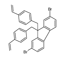 2,7-dibromo-9,9-bis[(4-ethenylphenyl)methyl]fluorene结构式