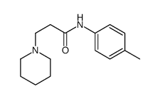N-(4-methylphenyl)-3-piperidin-1-ylpropanamide结构式