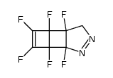 1,2,3,4,5,6-hexafluoro-7,8-diazatricyclo[4.3.0.02,5]nona-3,7-diene结构式