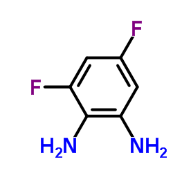 1,2-二氨基-3,5-二氟苯结构式