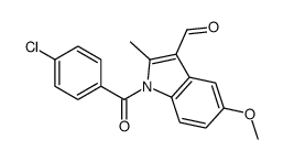1-(4-chlorobenzoyl)-5-methoxy-2-methylindole-3-carbaldehyde结构式