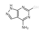 4-氨基-6-巯基吡唑酮[3,4-d]嘧啶结构式