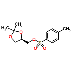 (R)-(-)-对甲基苯磺酸-2,2-二甲基-1,3-二氧戊环基-4-甲酯结构式