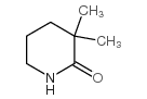 3,3-DIMETHYL-PIPERIDIN-2-ONE结构式