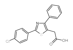 2-[2-(4-氯苯基)-4-苯基-1,3-噻唑-5-基]乙酸结构式