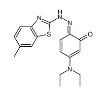 3-(diethylamino)-6-[(6-methyl-1,3-benzothiazol-2-yl)hydrazinylidene]cyclohexa-2,4-dien-1-one结构式
