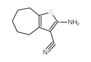 2-氨基-5,6,7,8-四氢-4H-环庚基[b]噻吩-3-甲腈结构式