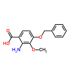 2-氨基-4-(苄氧基)-3-甲氧基苯甲酸结构式