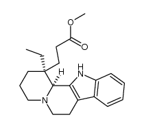 (-)-1&beta;-methoxycarbonylethyl-1&alpha;-ethyl-1,2,3,4,6,7,12,12b&alpha;-octahydroindolo[2,3-a]quinolizine结构式
