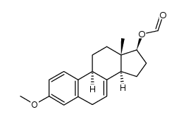 3-methoxy-17β-formyloxy-1,3,5(10),7-estratetraene结构式