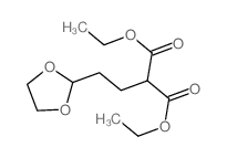 Propanedioicacid, 2-[2-(1,3-dioxolan-2-yl)ethyl]-, 1,3-diethyl ester结构式