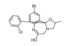 10-bromo-11b-(2-chlorophenyl)-2-methyl-2,3,5,7-tetrahydro-[1,3]oxazolo[3,2-d][1,4]benzodiazepin-6-one结构式