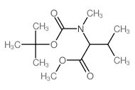 L-Valine,N-[(1,1-dimethylethoxy)carbonyl]-N-methyl-, methyl ester结构式
