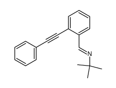 N-tert-butyl-2-(phenylethynyl)benzaldimine结构式