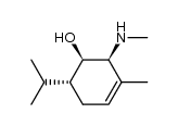 (+)-(1R,2S,6R)-6-isopropyl-3-methyl-2-methylamino-cyclohex-3-enol结构式