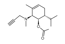 (+)-(1S,5R,6S)-N-(6-acetoxy-5-isopropyl-2-methyl-cyclohex-2-enyl)-N-methyl-N-(2-prop-2-ynyl)-amine结构式