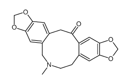 6-methyl-5,7,8,15-tetrahydrobis[1,3]benzodioxolo[5,6-c:5',6'-g]azecin-14(6h)-one结构式