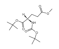 (S)-1-tert-Butyl 5-methyl 2-((tert-butoxycarbonyl)amino)pentanedioate结构式