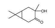 [1R-(1alpha,4beta,6alpha)]-4-hydroxy-4,7,7-trimethylbicyclo[4.1.0]heptan-3-one结构式