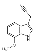7-甲氧基吲哚-3-乙腈结构式