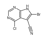 6-bromo-4-chloro-5-cyanopyrrolo[2,3-d]pyrimidin-4-one结构式