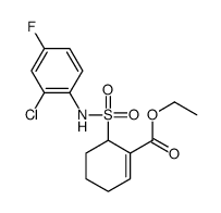 6-[N-(4-氯-2-氟苯基)磺酰基]-1-环己烯-1-羧酸乙酯结构式
