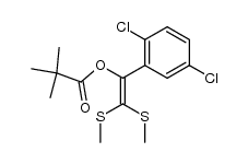 1-(2,5-dichlorophenyl)-2,2-bis(methylthio)vinyl pivalate结构式
