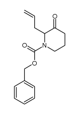 Benzyl 2-allyl-3-oxo-1-piperidinecarboxylate结构式
