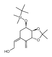 [3R-(1Z,3β,4α,5α)]-2-[5-(1,1-dimethylethyl)dimethylsilyloxy-3,4-isopropylidenedioxy-2-methylenecyclohexylidene]ethanol结构式