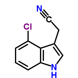 (4-氯-1H-吲哚-3-基)乙腈结构式