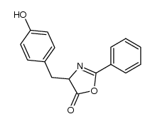 4-(4-hydroxybenzyl)-2-phenyloxazol-5(4H)-one结构式