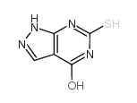4-羟基-6-巯基吡唑(3,4-D)嘧啶结构式