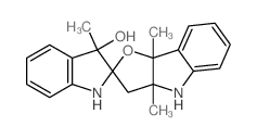 3,3'a,8'b-trimethylspiro[1H-indole-2,2'-3,4-dihydrofuro[3,2-b]indole]-3-ol结构式