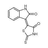 3-(4-oxo-2-thioxo-thiazolidin-5-ylidene)-1,3-dihydro-indol-2-one结构式