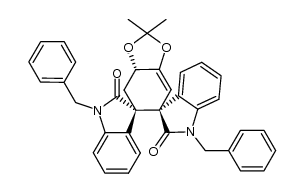 (3S,3a'S,6'S)-1,1''-dibenzyl-2',2'-dimethyl-3a',4'-dihydrodispiro[indoline-3,5'-benzo[d][1,3]dioxole-6',3''-indoline]-2,2''-dione结构式