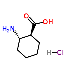 (1S,2S)-2-aminocyclohexane-1-carboxylicacidhydrochloride结构式
