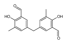 5-[(3-formyl-4-hydroxy-5-methylphenyl)methyl]-2-hydroxy-3-methylbenzaldehyde结构式
