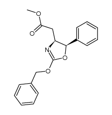 methyl (4S,5R)-2-benzyloxy-5-phenyloxazoline-4-acetate结构式