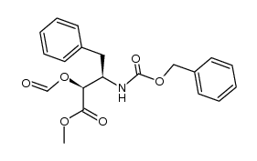 methyl (2S,3R)-3-(benzyloxycarbonyl)amino-2-formyloxy-4-phenylbutanoate结构式